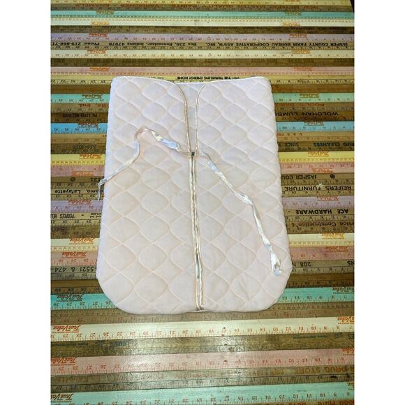VINTAGE Baby Girl Quiltex Snowsuit Pink Quilted Zip Sleep Sack Bunting Newborn - Picture 8 of 13